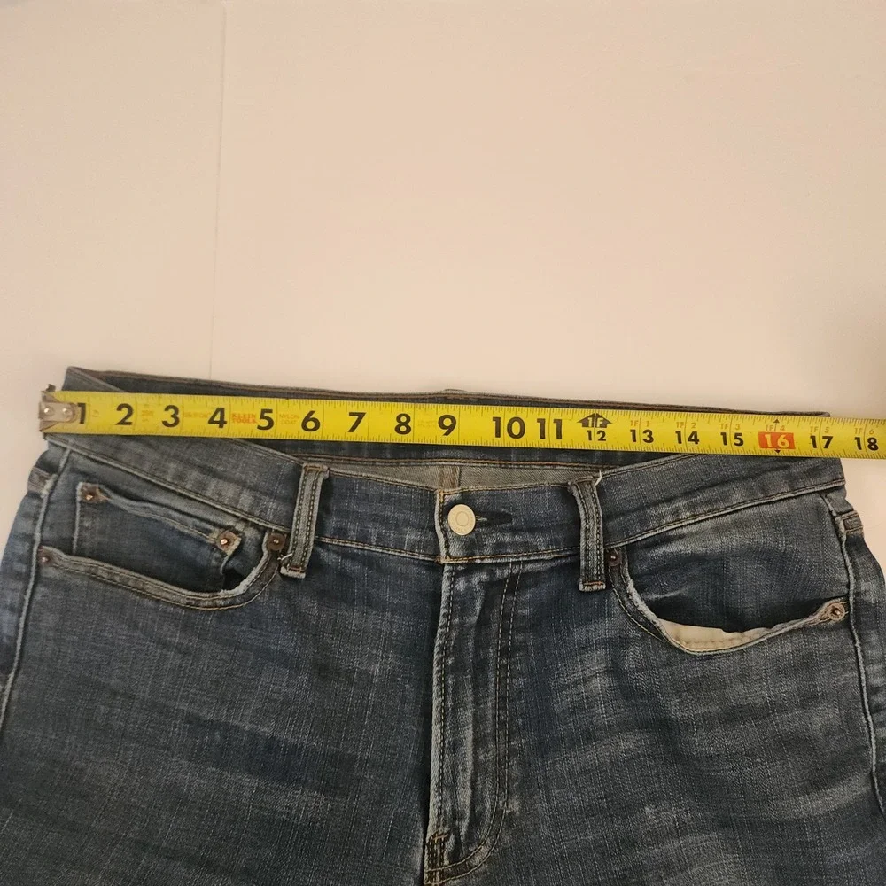 D55 Lucky Brand 410 Athletic‎ Slim Mens Jeans Blue Denim 32x32 Distressed